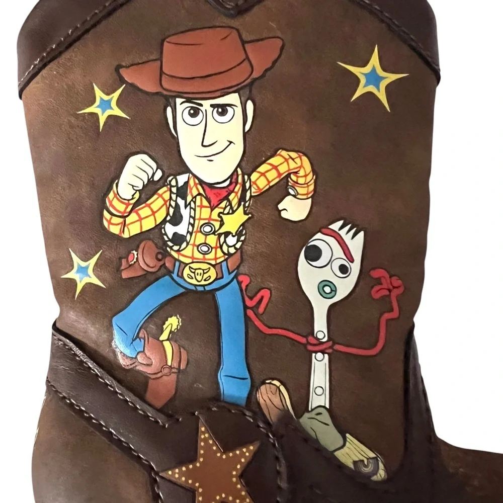 Disney Brown Woody & Forky Kids Cowboy Boots Size 6 Brown Cowgirl Western
